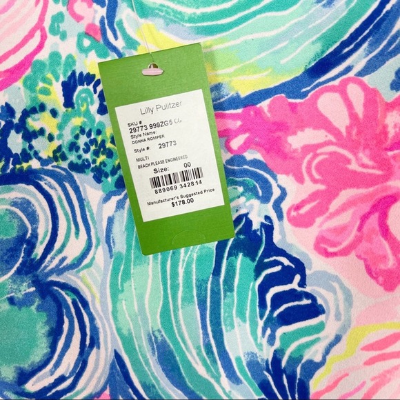 Lilly Pulitzer Donna Floral Print Romper Dress 00 - Picture 7 of 13